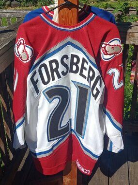 Peter Forsberg vintage CCM Colorado Avalanche NHL hockey jersey